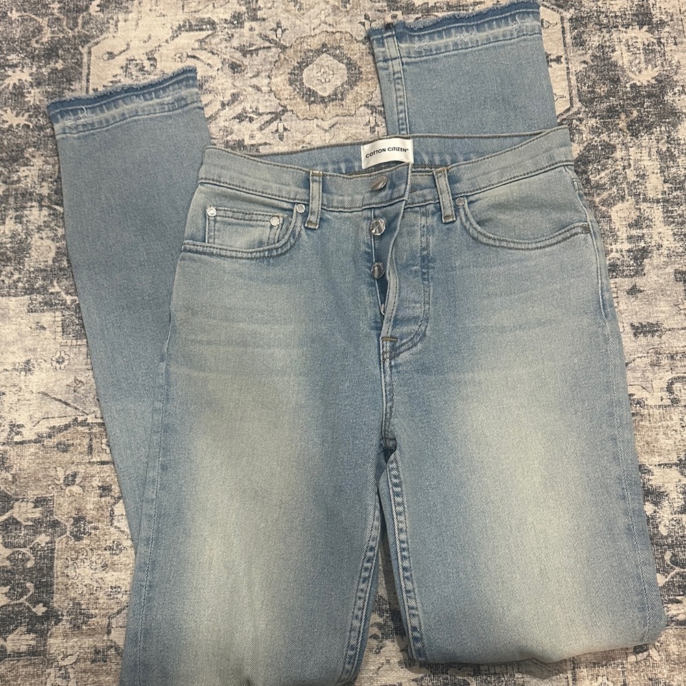 Cotton Citizen Light Blue Straight Leg Jeans